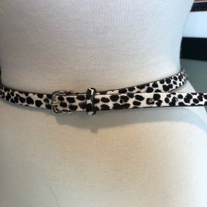 Cow print belt